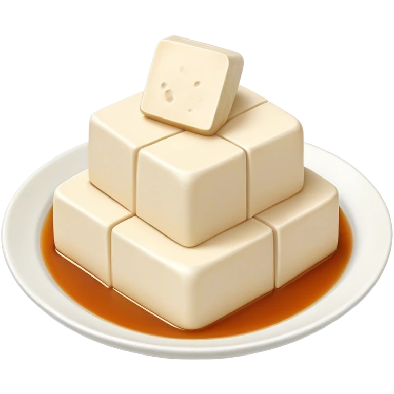 Cinematic Realistic Silken Tofu Dish Emoji, depicted as soft, smooth tofu in a delicate sauce rendered with lifelike detail and gentle, natural lighting. emoji