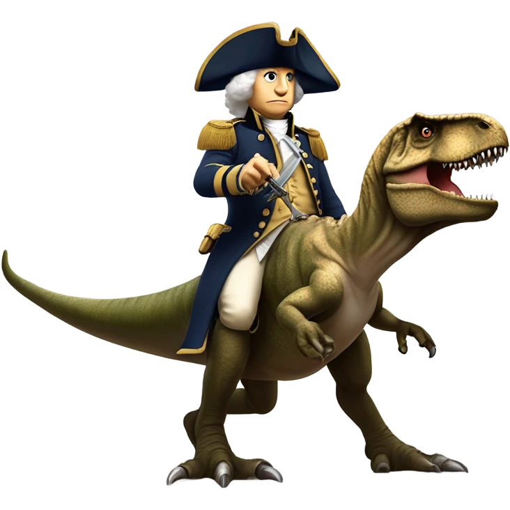 George Washington on T-Rex emoji