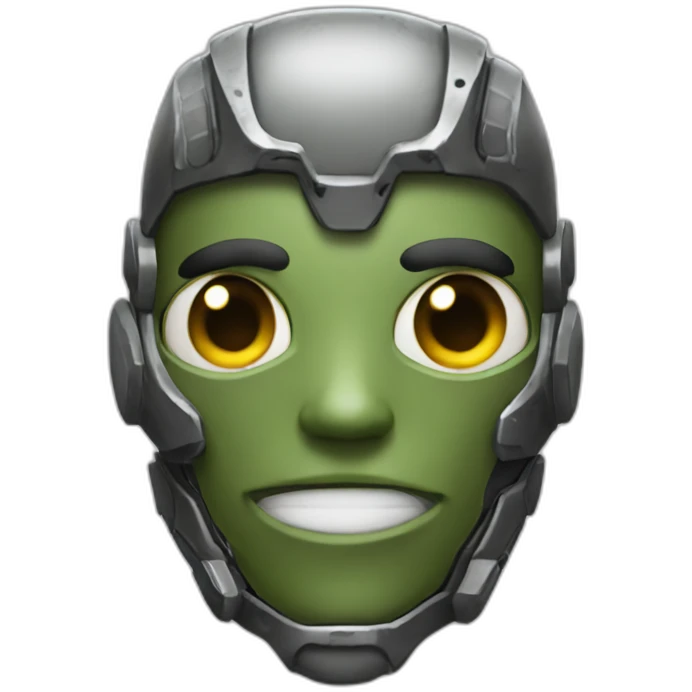Heartless cyborg soldier emoji