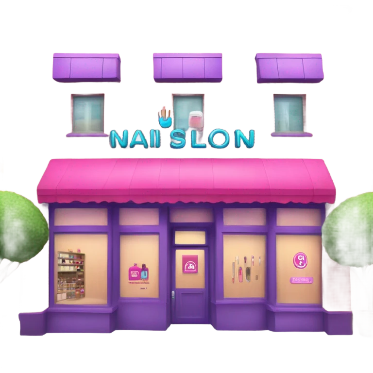 Emoji Building with sign: Nail Salon  emoji