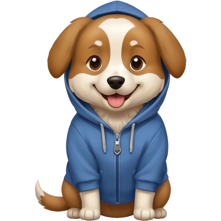 Dog wearing a hoodie emoji