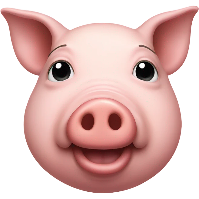 Pig with human nose emoji