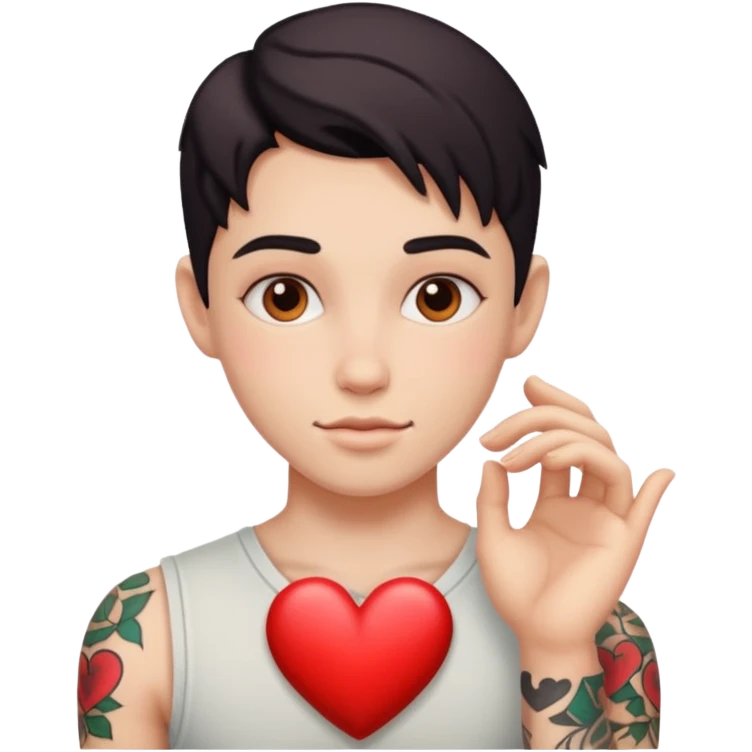 thinking of love emoji
