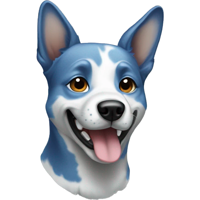 Big blue healer dog emoji