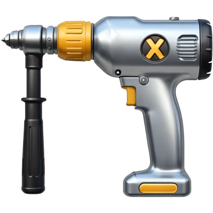 x (formerly twitter) logo with a drill  emoji