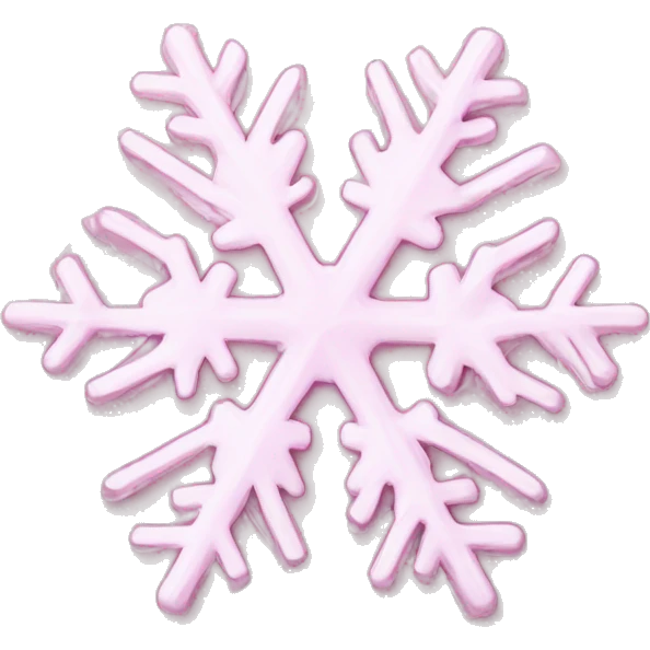 Light pink realistic snowflake emoji