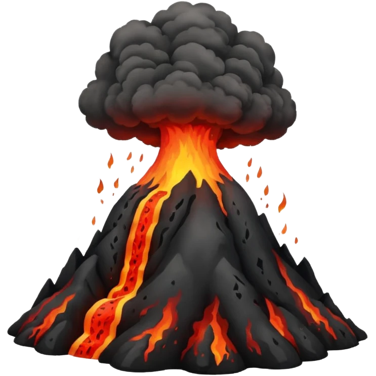 Volcanic eruption emoji
