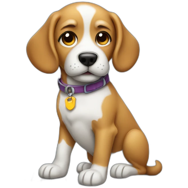 Dog developer IT with MacBook emoji