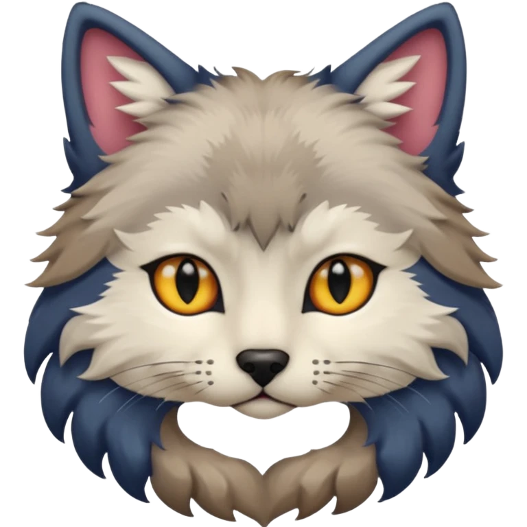 Half wolf half cat 🐱🐰 emoji