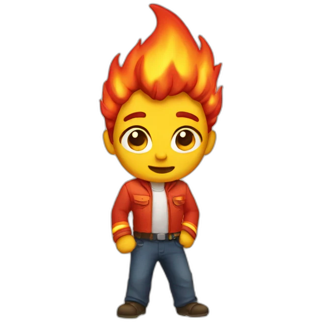 Sassy fire emoji