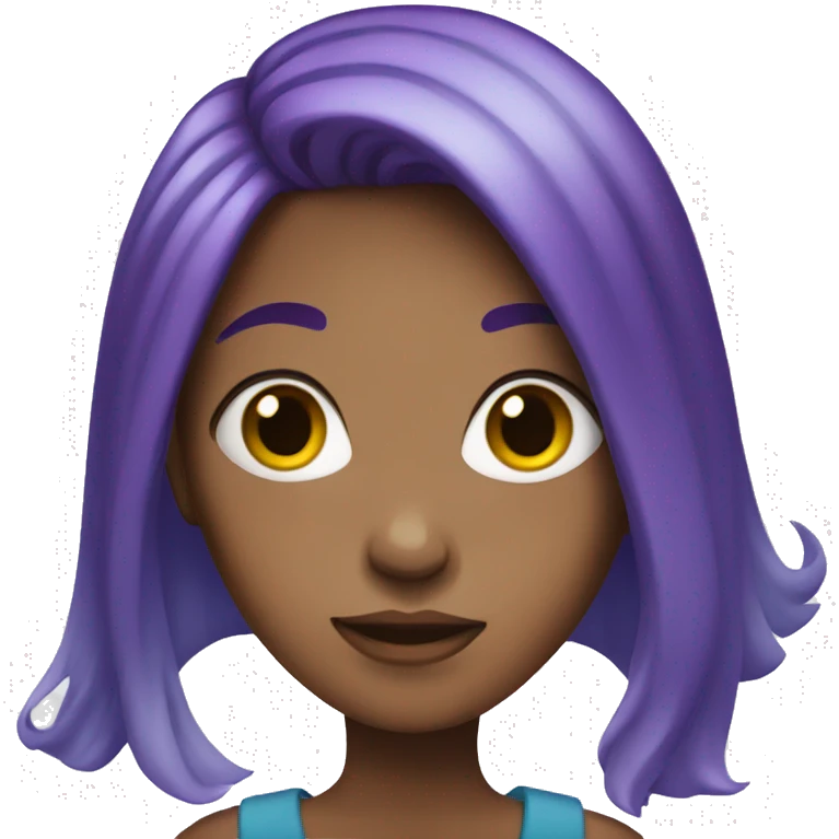 Girl with purple and blue hair emoji