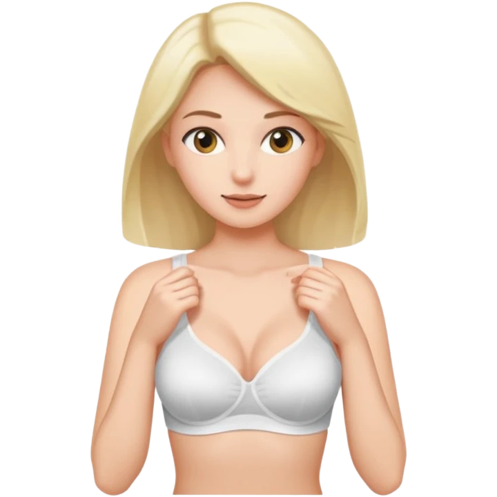 Emoji perempuan sedang membuka tshirt emoji