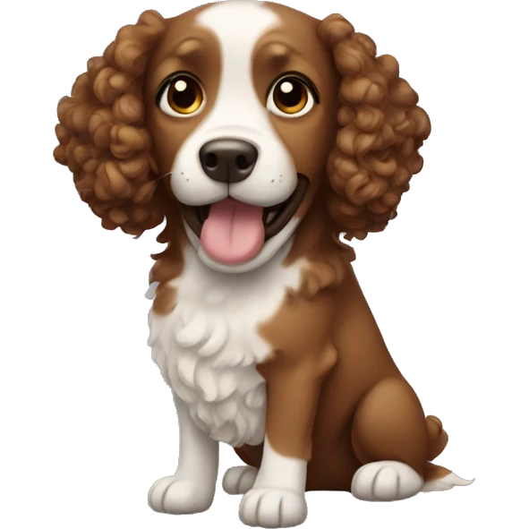 dog with brown curls emoji