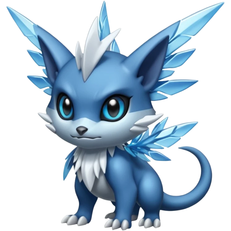 Elemental dark dusky mechanical frosty fairy-like fantasy epic rare Glalie-Sneasel-Togetic-Pokémon-Fakémon-hybrid-creature emoji