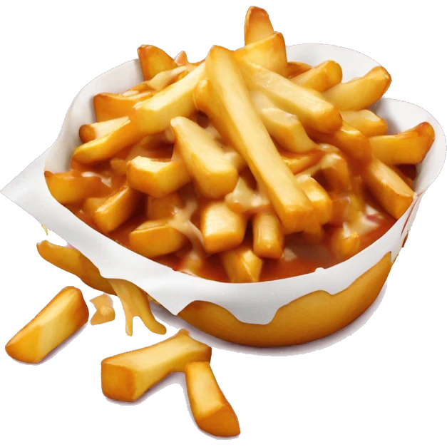 Poutine qui mange une poutine  emoji