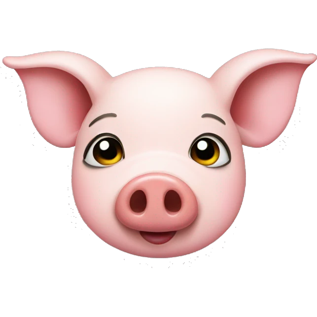 pig wearing lipstick emoji