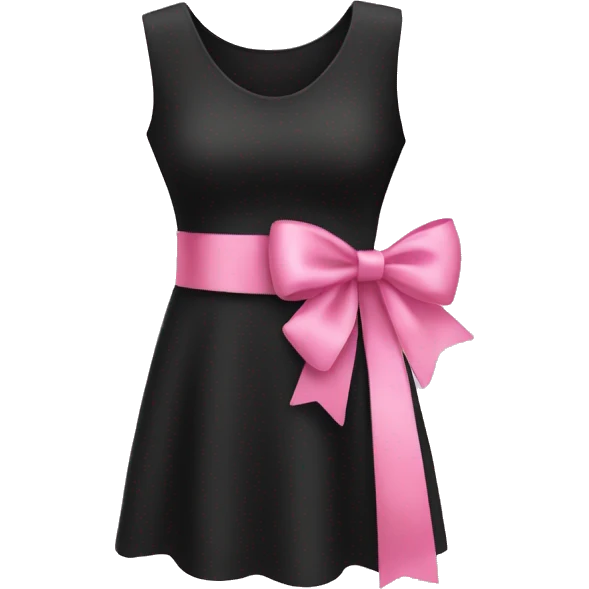 Black pink dress with ribbon emoji