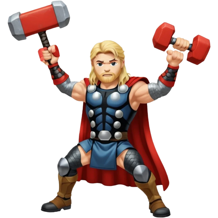 Thor golpeando con du martillo emoji