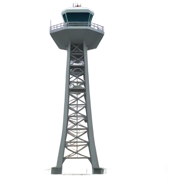 air traffic control tower, tall, front view emoji