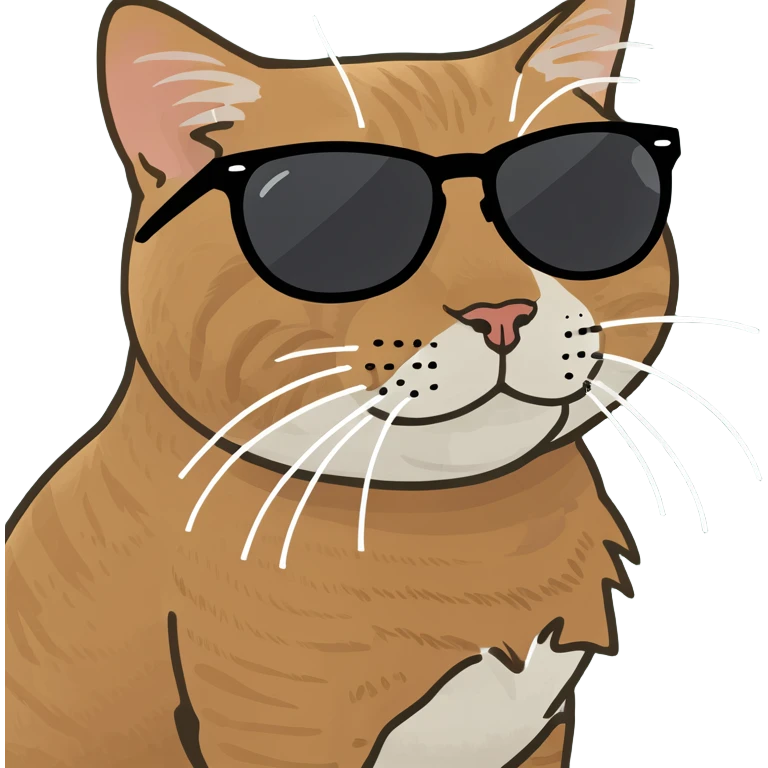 Cat with sunglasses emoji