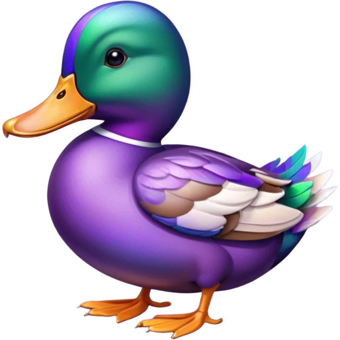 Mallard purple duck emoji