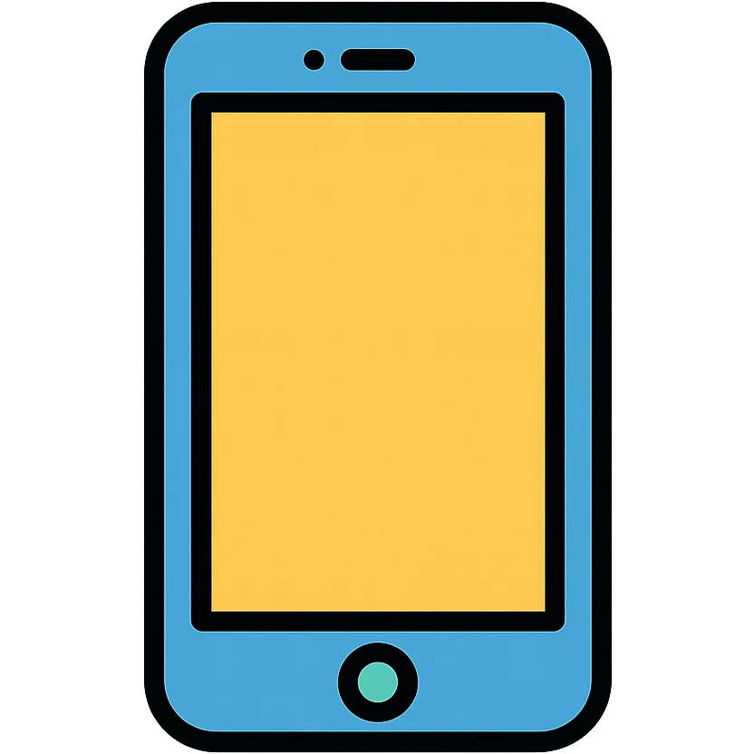 colored icon of an iPhone smartphone emoji