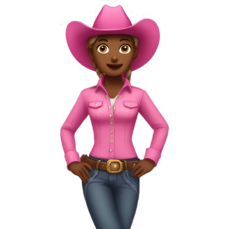 pink cowgirl emoji