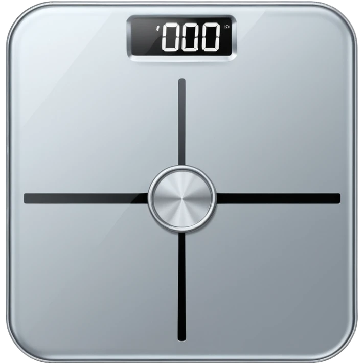 Digital weight scale with 0:00 on it emoji