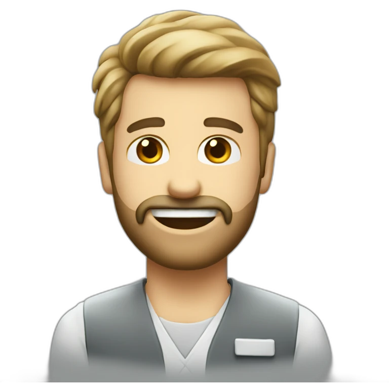 Soy dentista emoji calvo con barba emoji