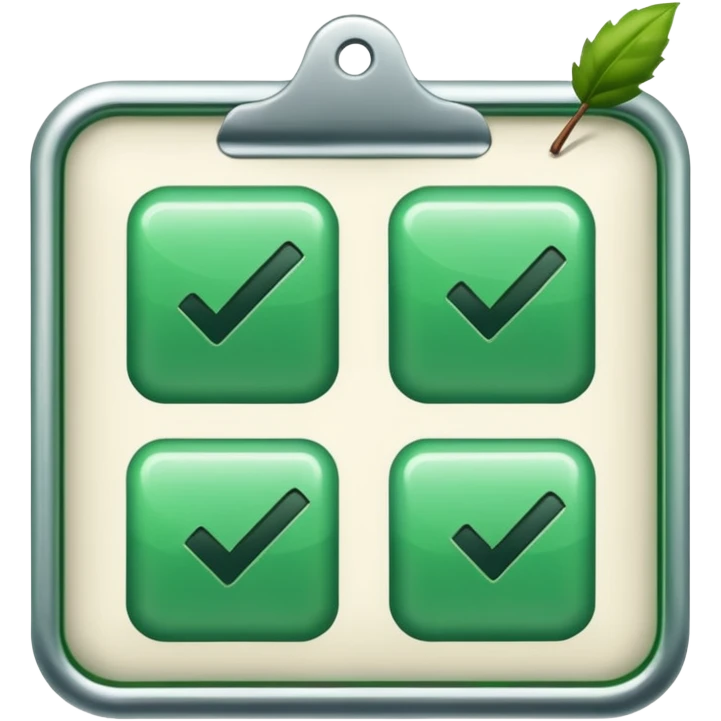 two checkboxes from a checklist with ticks emoji