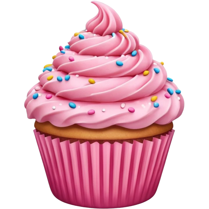 cupcake with pink icing emoji
