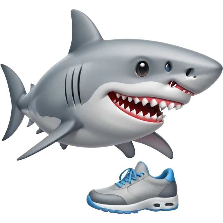 Shark with shoes on  emoji