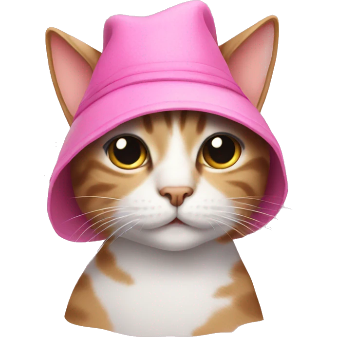 Cat with pink hat emoji