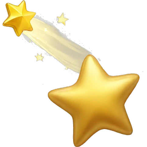 Golden shooting star emoji