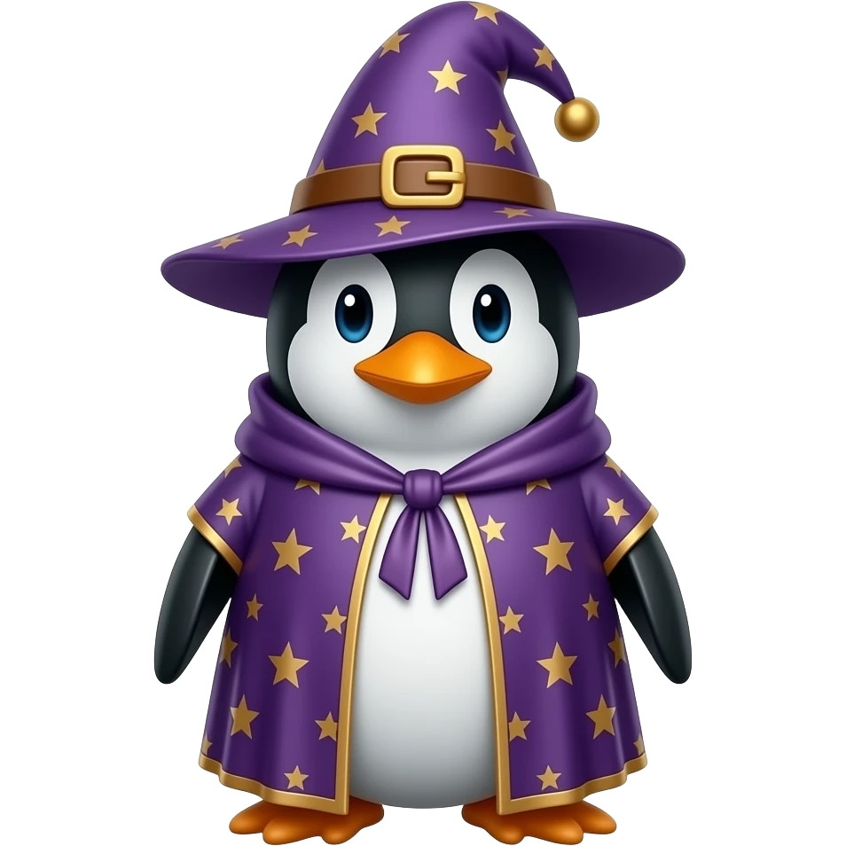 Penguin Wizard emoji