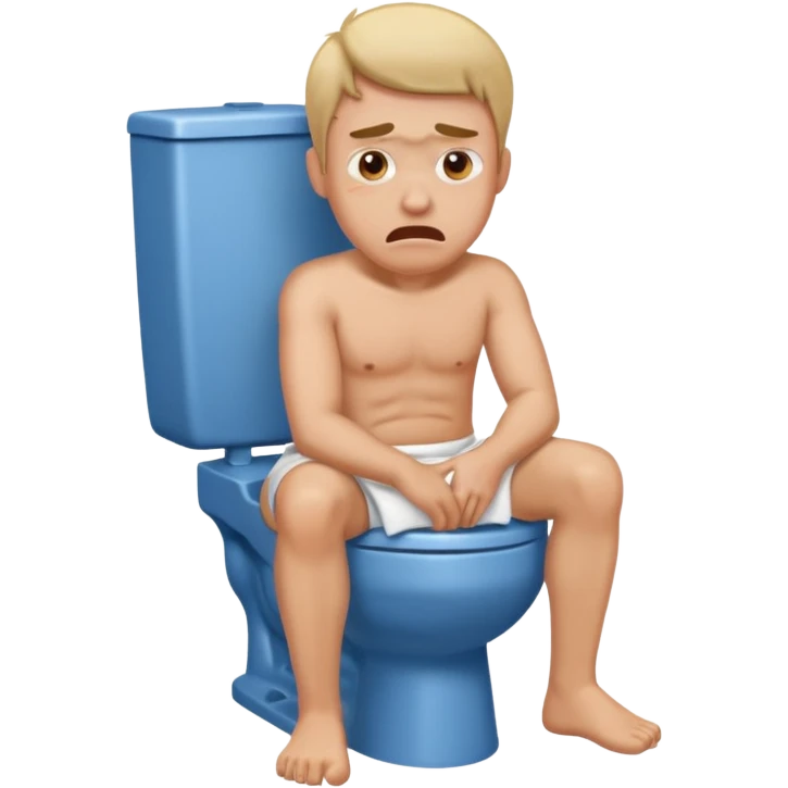 Man on toilet trying to hurry  emoji