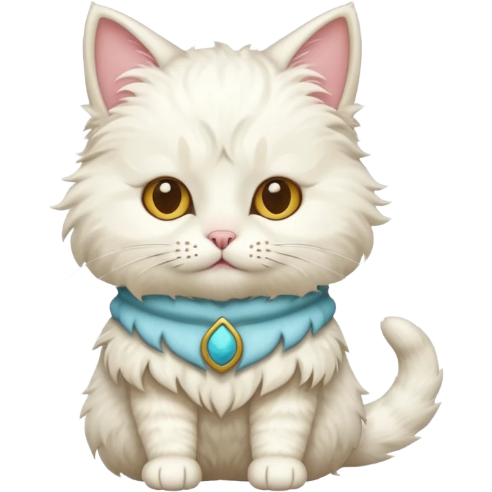 white cat with funny costume emoji