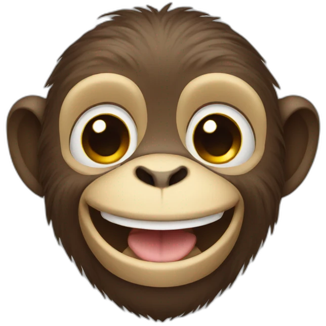 Monkey smiling emoji