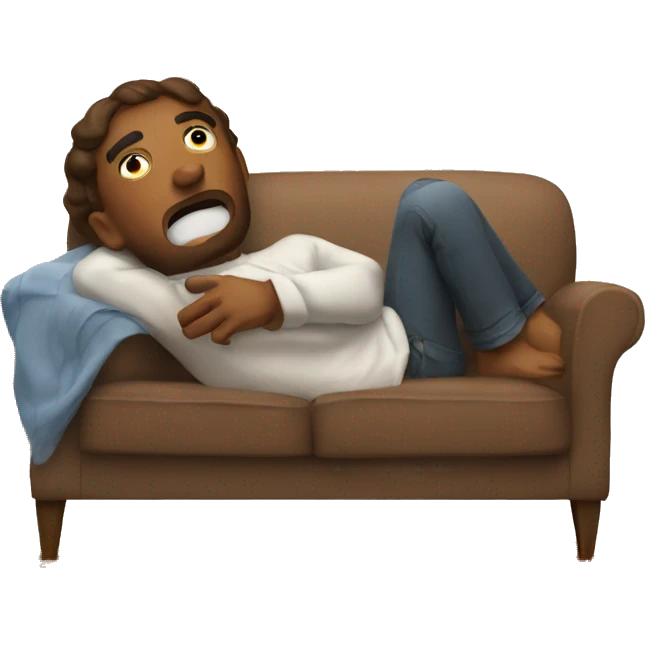Thanksgiving tired couch emoji