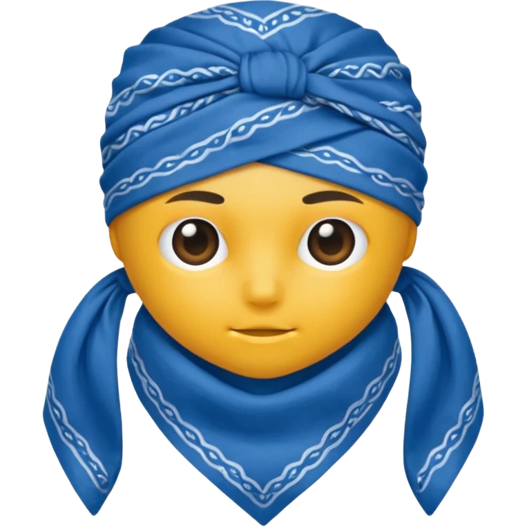 
blue bandana emoji
