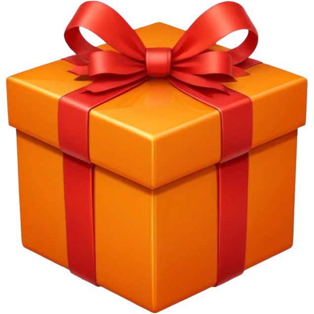 Decorative Gift Box orange emoji