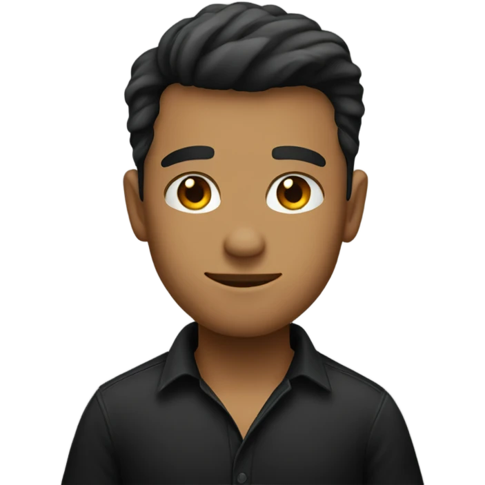 cool dude in black shirt emoji