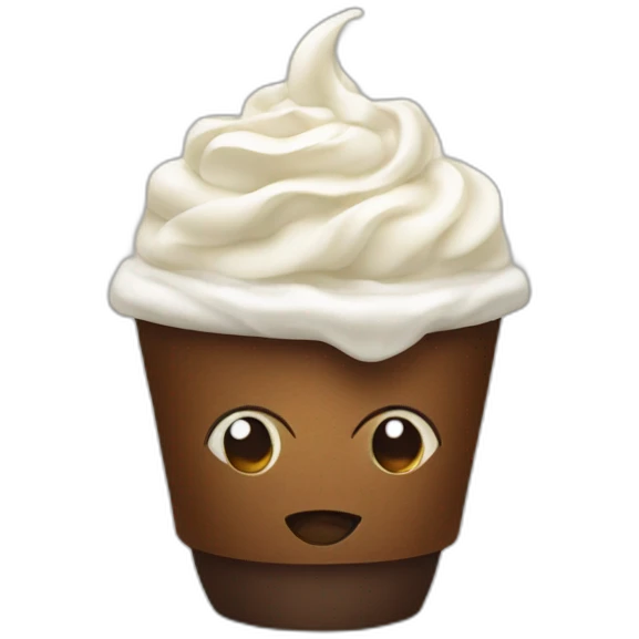 Coffee with whipped cream  emoji