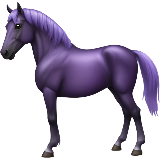 Dark purple horse realism emoji