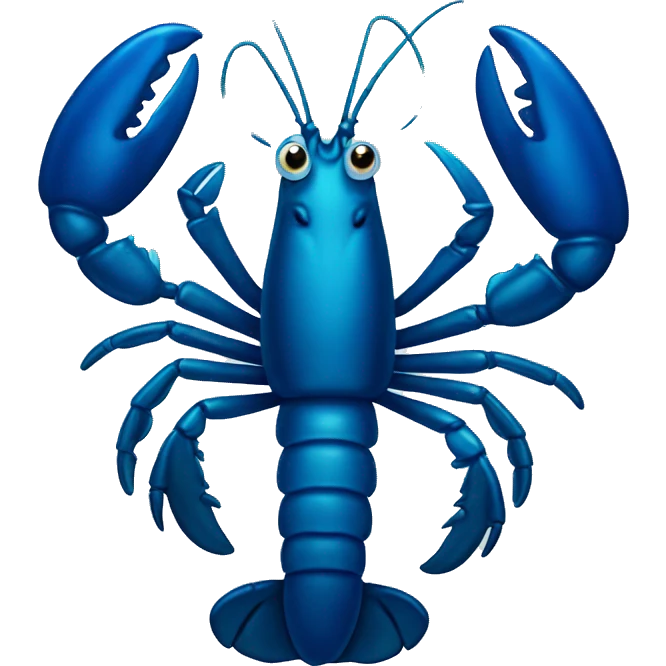 Blue lobster emoji