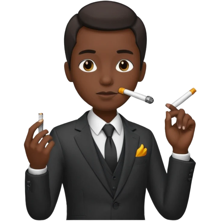 سیگار و خواننده emoji