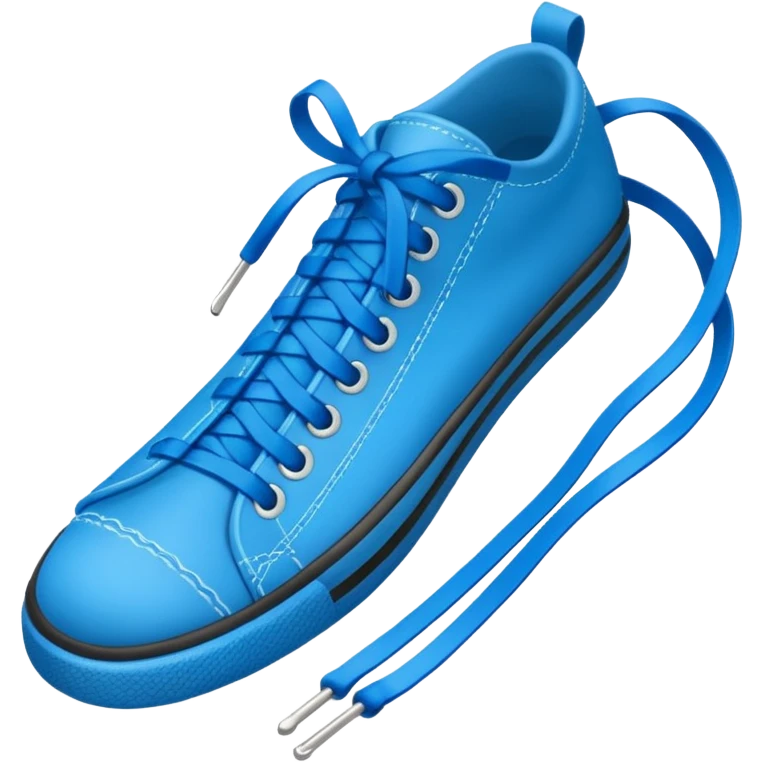 make an emoji of blue shoe laces only- they should be long and stringy emoji