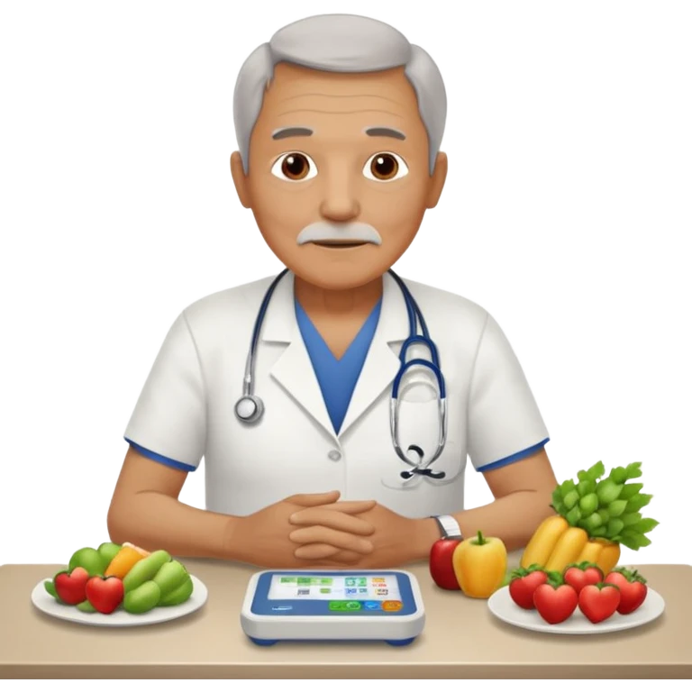 puedes crear una imagen de un abuelo de 63 años con una enfermedad cardiovascular?? pero puedes poner donde creas adecuado ya sea al rededor o donde se vea vbien habitos saludables como buena alimentacion signos vitales.. emoji