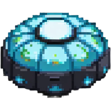 Small UFO with a glass dome emoji