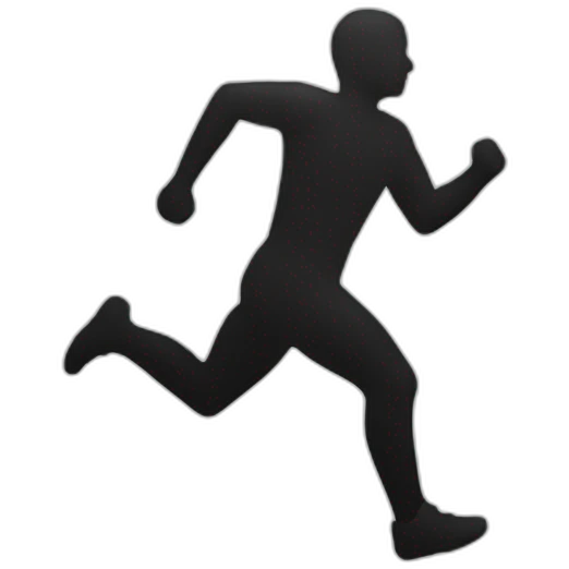 Run sign emoji
